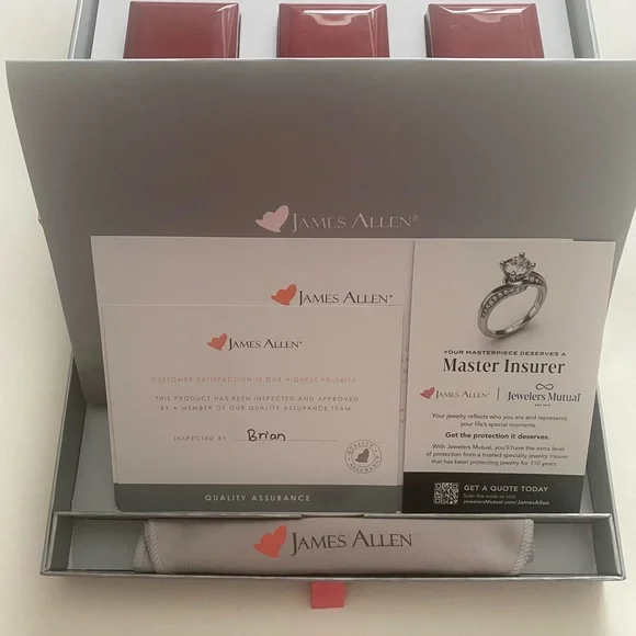Empty James Allen Jewelry Gift Box Set- Complete Packaging Bundle - Picture 2 of 6